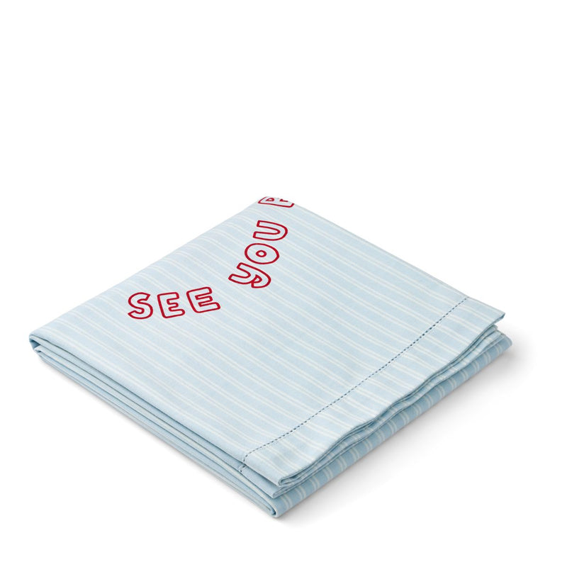 Liewood Serviette de plage Paige - Y/D stripe Pure sky / Creme de la creme - Serviettes / Gants de toilettes