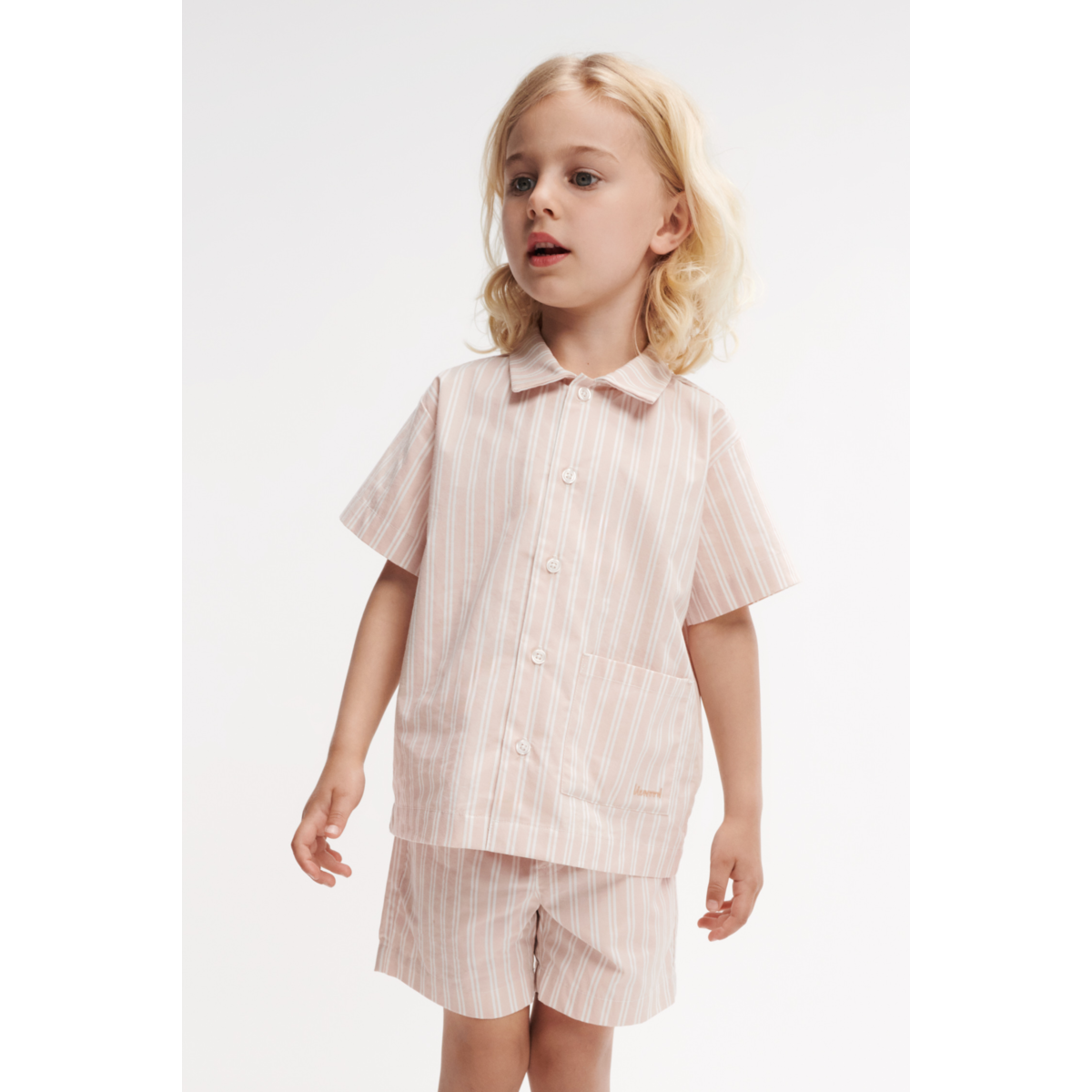 Liewood Ensemble à rayures LEONA - Y/D stripe Sorbet rose / Creme de la creme - Shorts