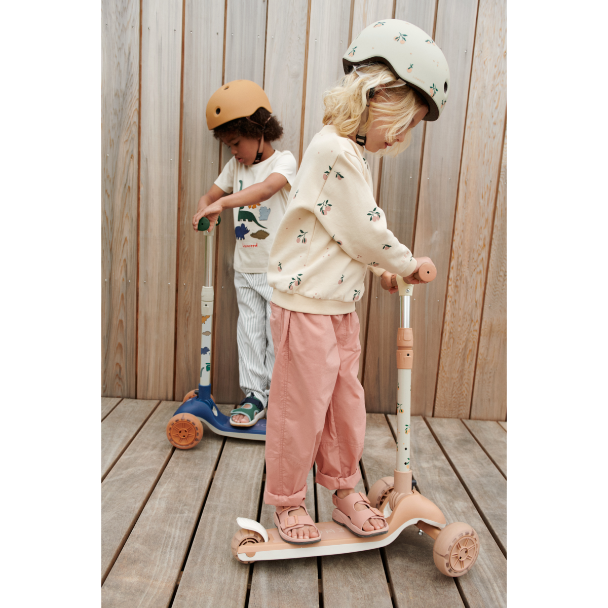 Liewood Casque De Vélo Hilary - Peach / Sea shell - ACCESSOIRES POUR VÉLOS