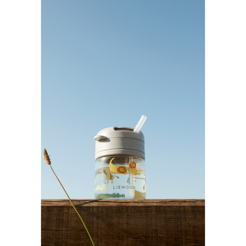 Liewood Gobelet en tritan avec paille PAVIA 280 ml - All together / Sandy - Gobelet