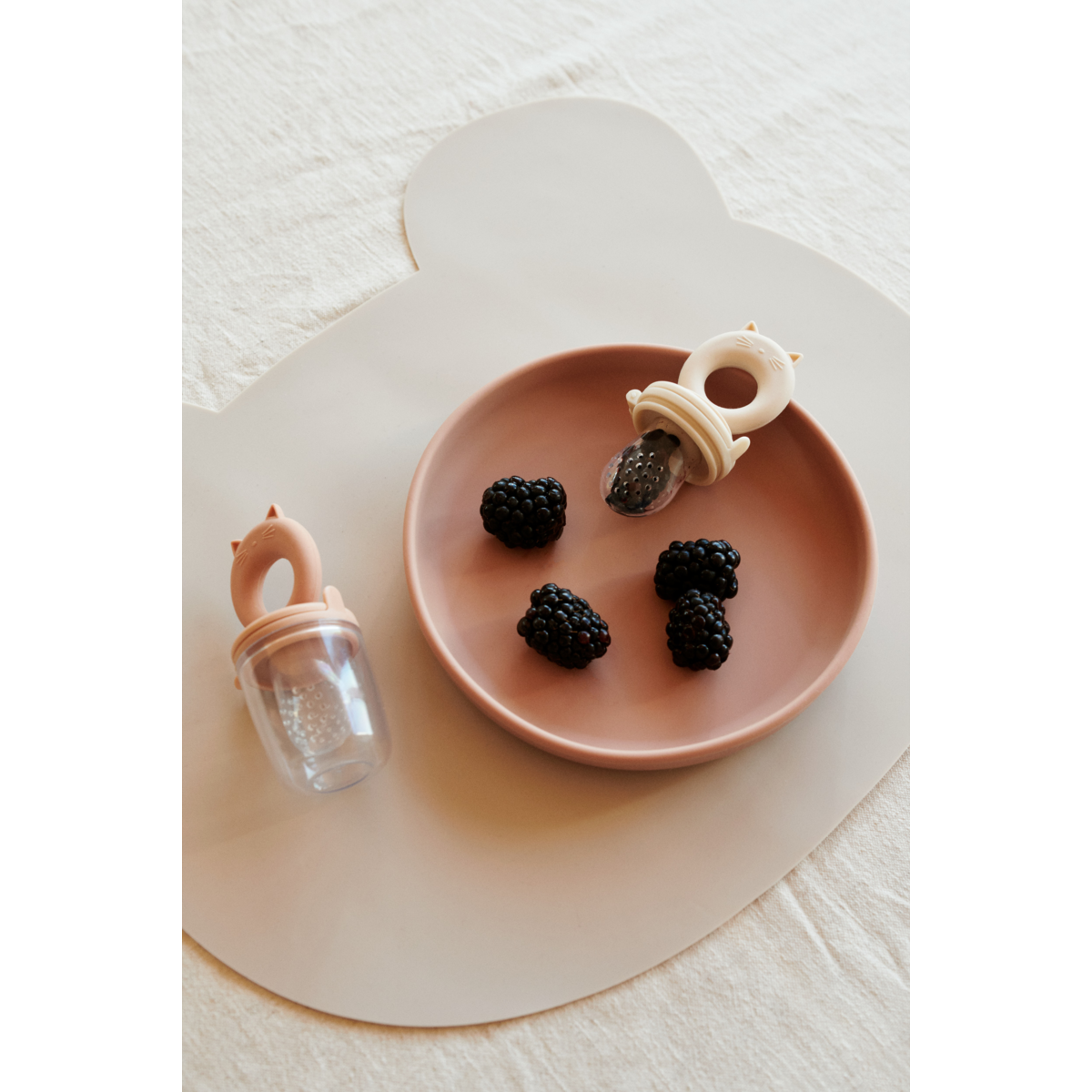 Liewood Lot de 2 tétines alimentaires Miranda - Tuscany rose / Apple blossom - Tétine grignoteuse