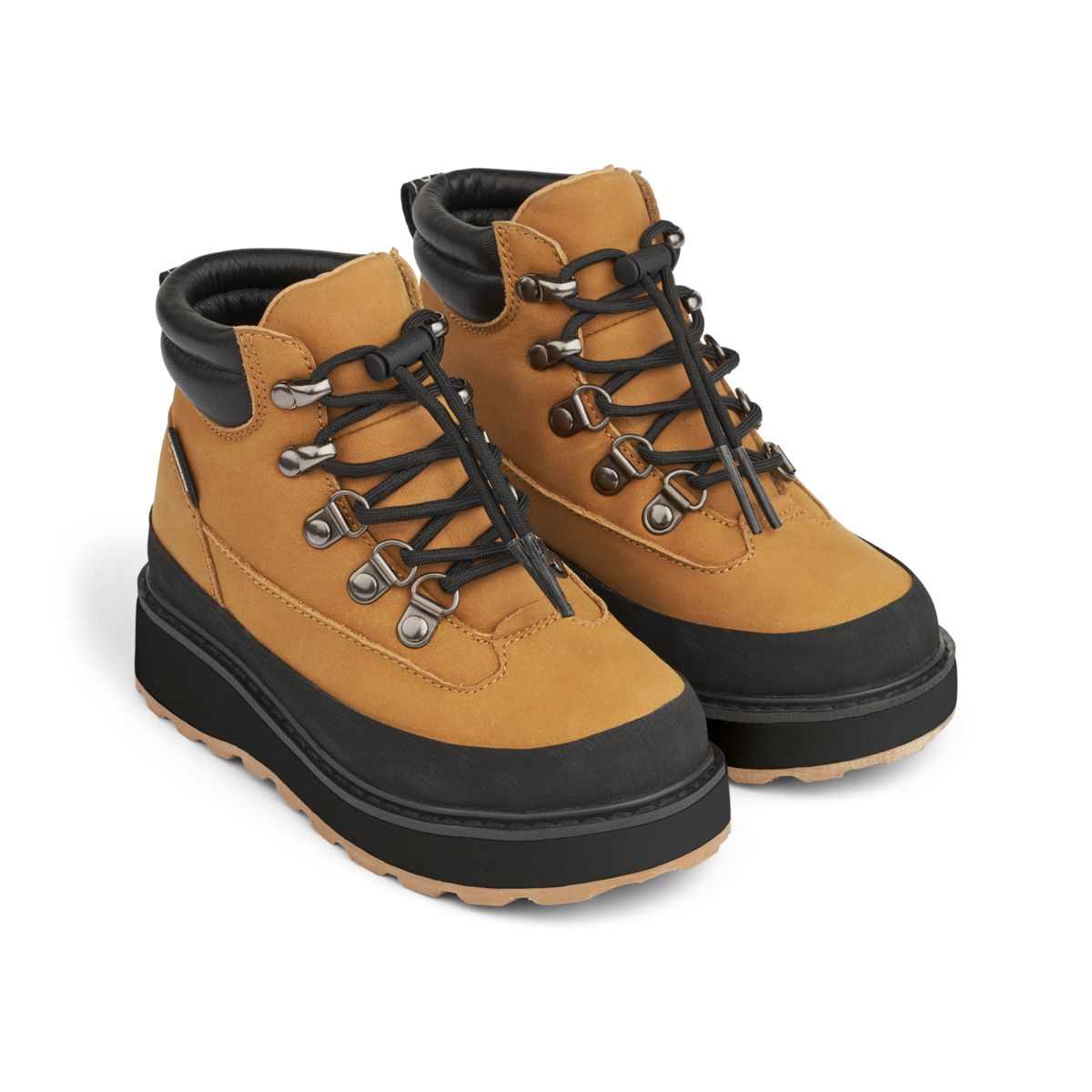 Liewood Lucien Leather Boot - Golden caramel / Black - REGULAR BOOTS