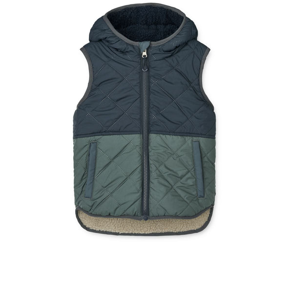 Liewood Veste Polaire Réversible DIANA - Whale blue multi mix - Weste