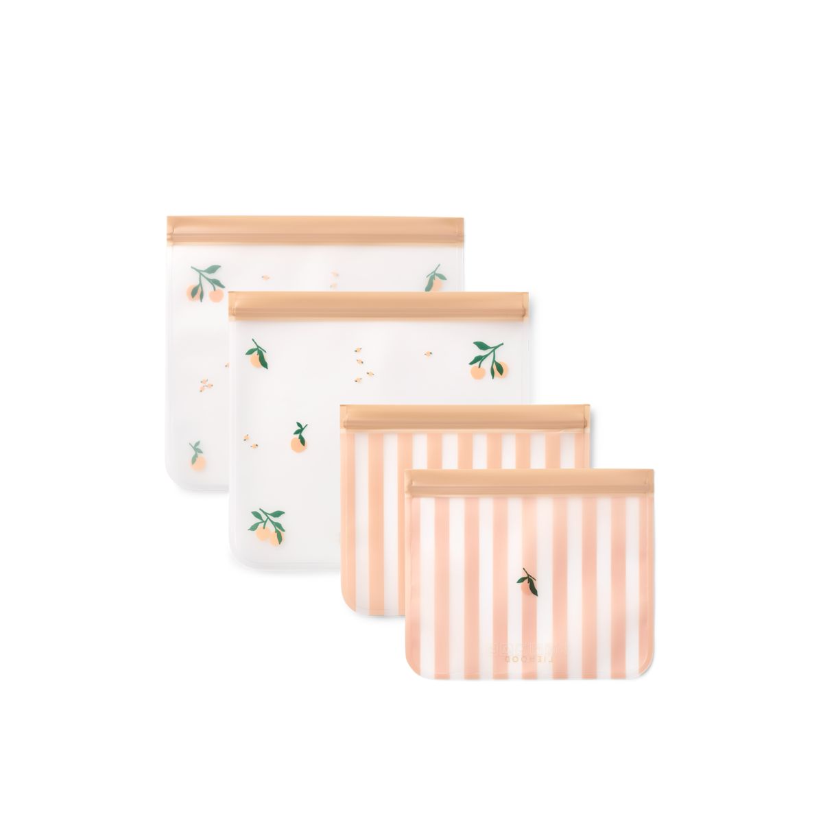 Liewood Sacs Alimentaires Réutilisables REBUS - Peach / Sea shell - SAC À SNACKS