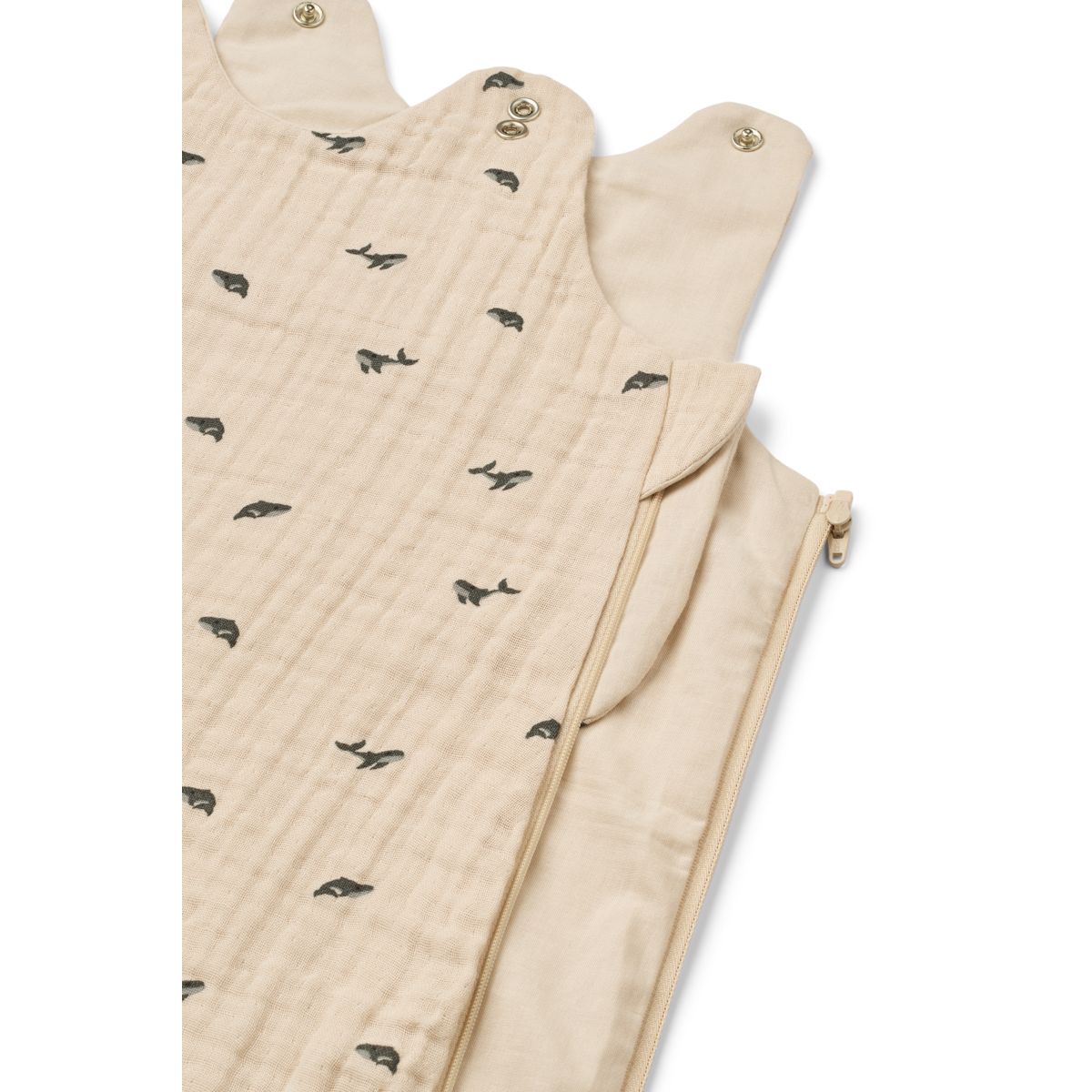 Liewood Flora Printed Sleeping Bag - Mini whale / Sandy - SLEEPING BAG