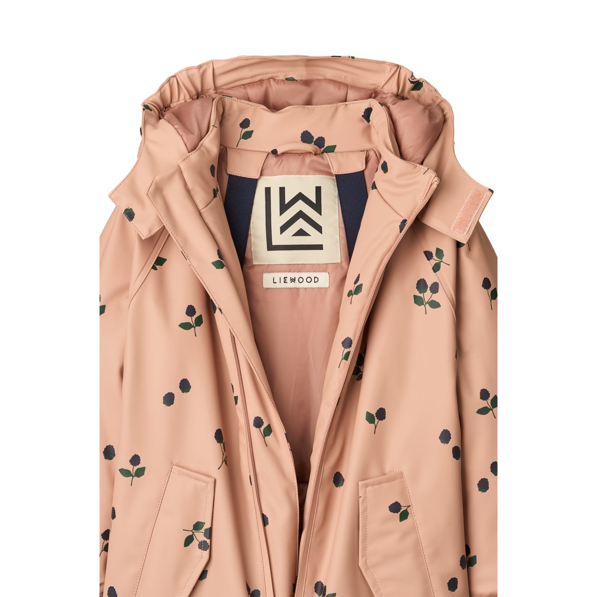 Liewood Combinaison de Pluie MADDY en PU - Berry / Pale tuscany / Embroidery - SUIT