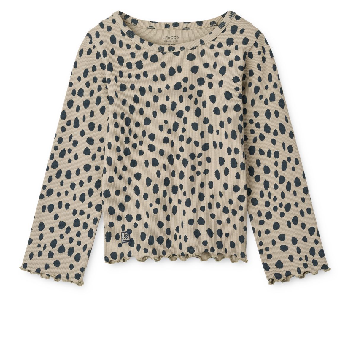 Liewood T-shirt à Manches Longues Côtelé NIEVE - Leo spots / Mist - T-shirt