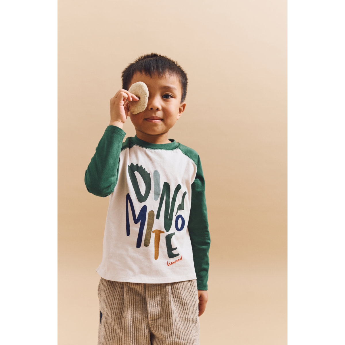 Liewood T-shirt à Manches Longues ELLINGTON - Dinomite / Garden green / Sandy - T-shirt