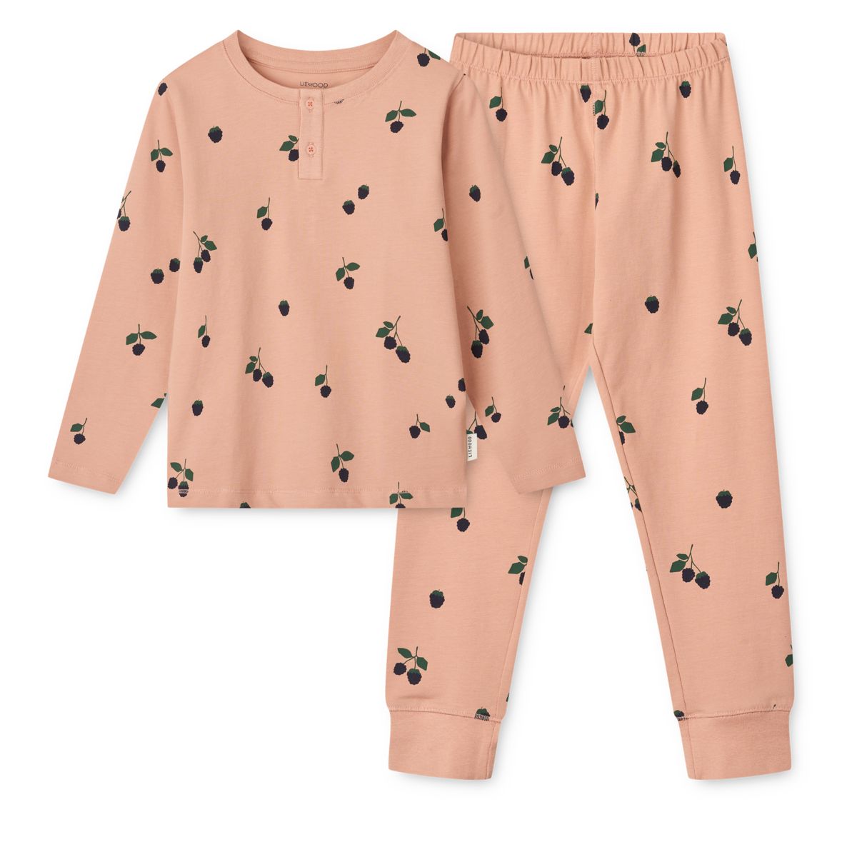 Liewood Wilhelm Printed Pyjama Set - Mini Berry / Pale tuscany - PYJAMAS SET