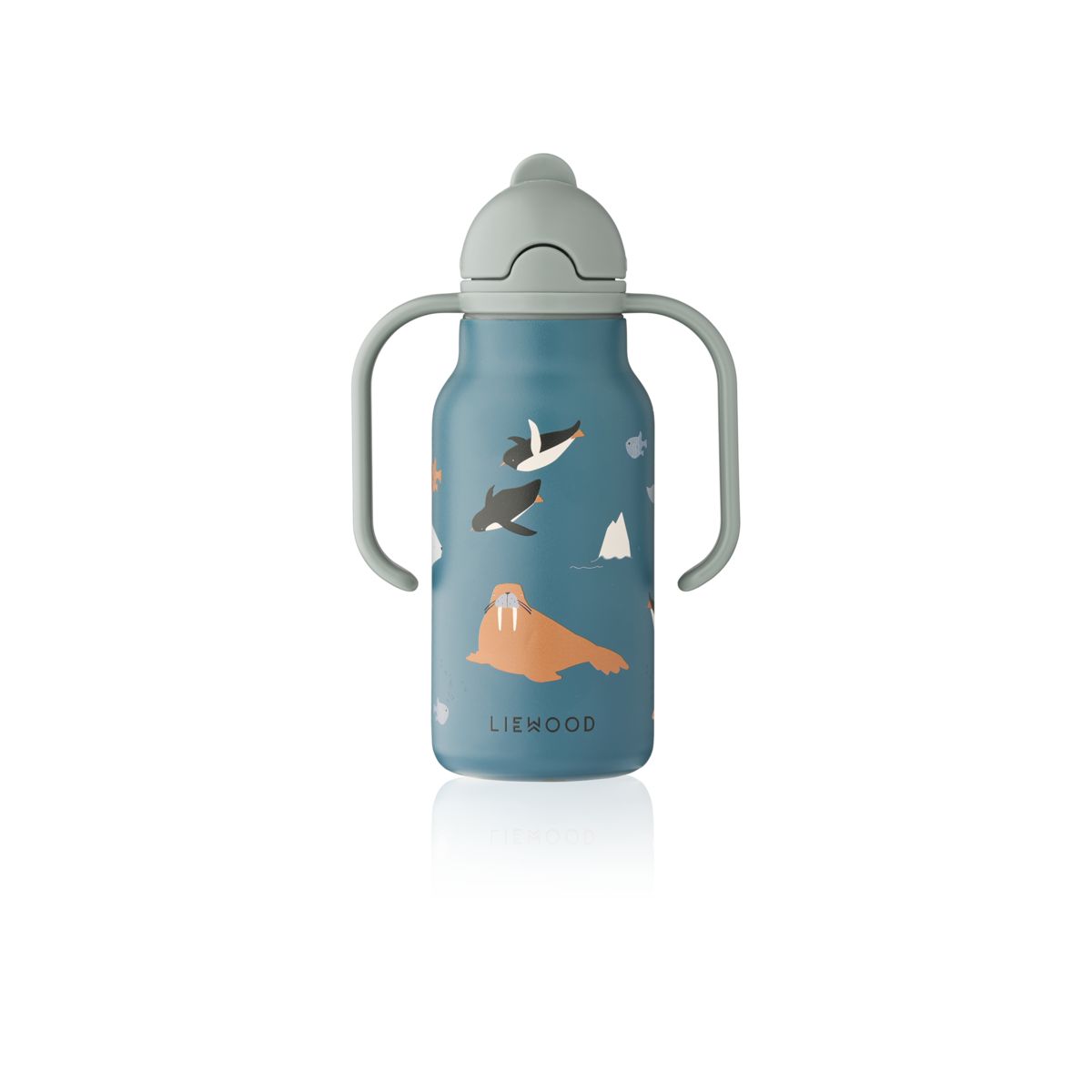 Liewood Bouteille d'eau en acier KIMMIE 250 ml - Arctic Sea / Ocean view - Goude eau