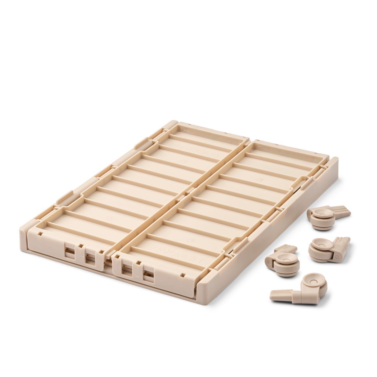 Liewood Boîte de Rangement WESTON - LARGE, à Roulettes Pivotantes - Sandy - Boîtes de rangement