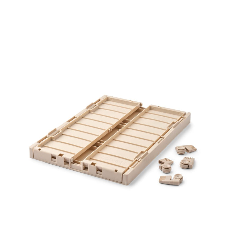 Liewood Boîte de Rangement WESTON Taille M avec Roulettes - Sandy - Boîtes de rangement