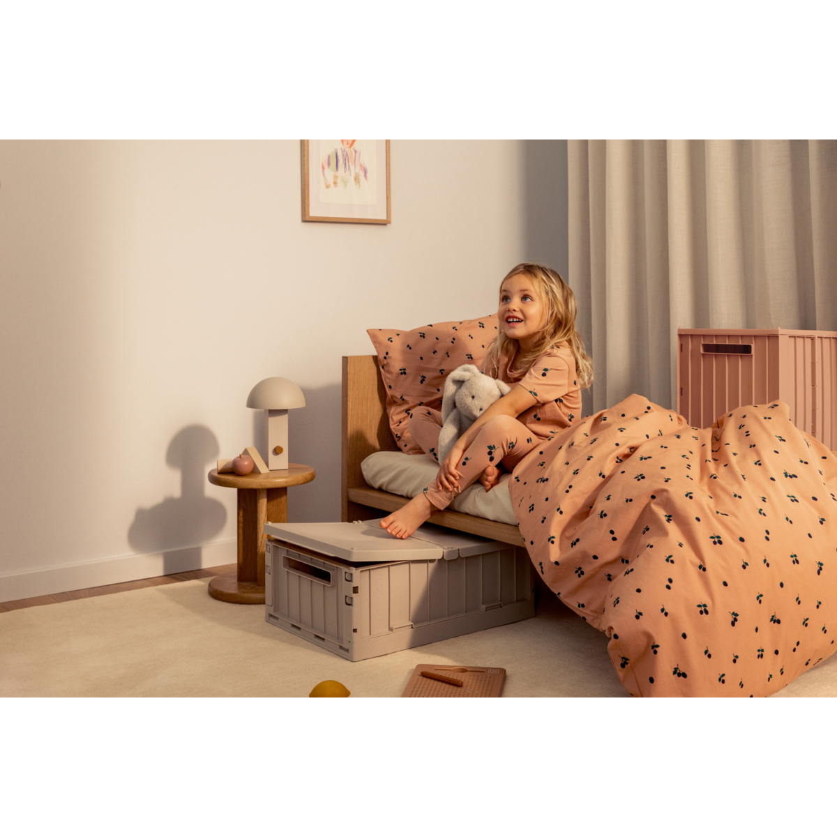 Liewood Boite de rangement sous lit à Roulettes WESTON - Sandy - Boîtes de rangement