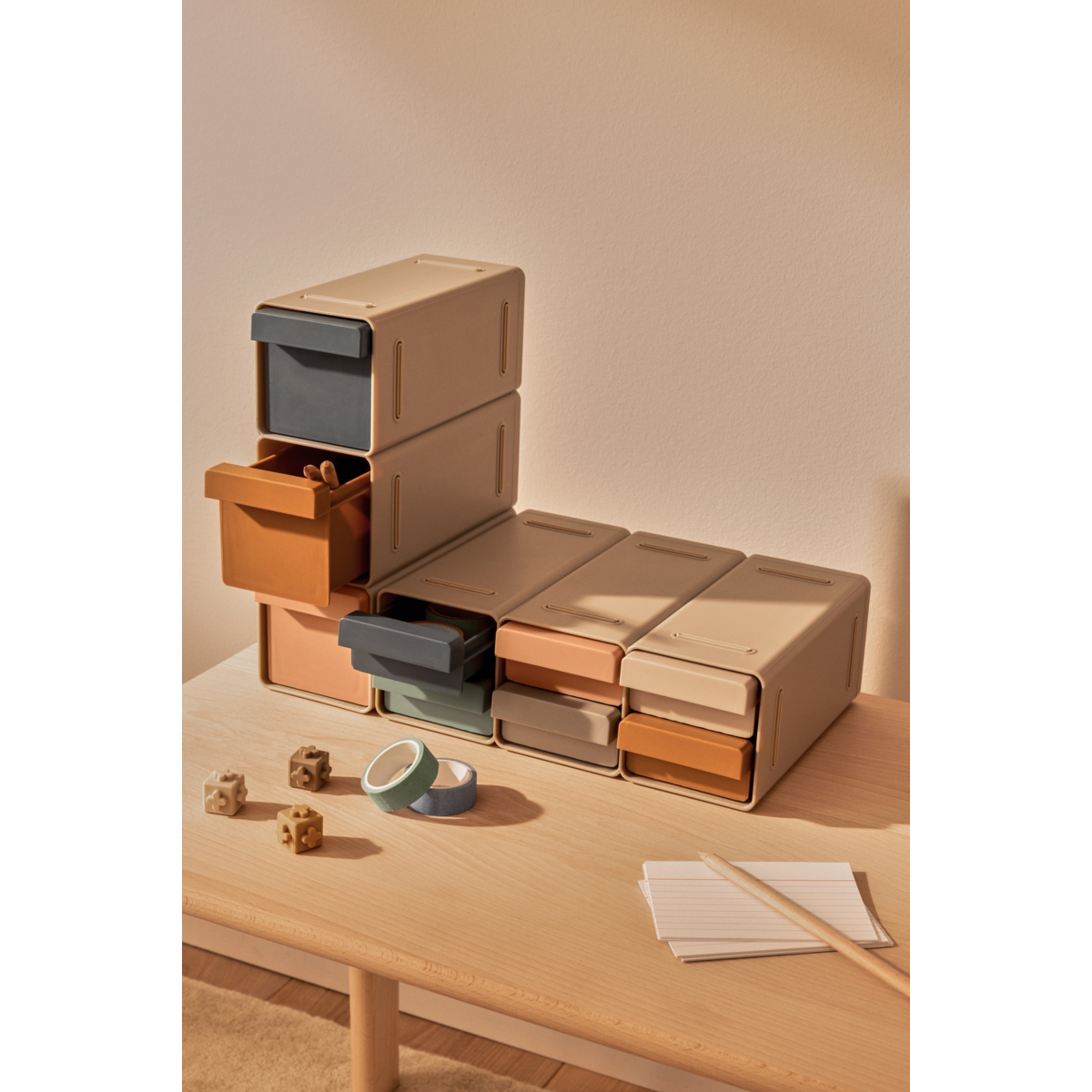 Liewood Système de Rangement KYLIAN - Sandy multi mix - Boîtes de rangement