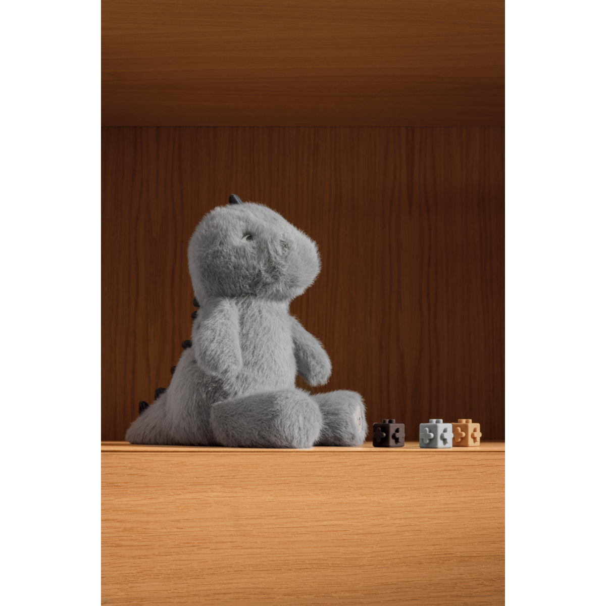 Liewood Peluche Dinosaure Stégosaure BINNIE - Blue fog - Teddy