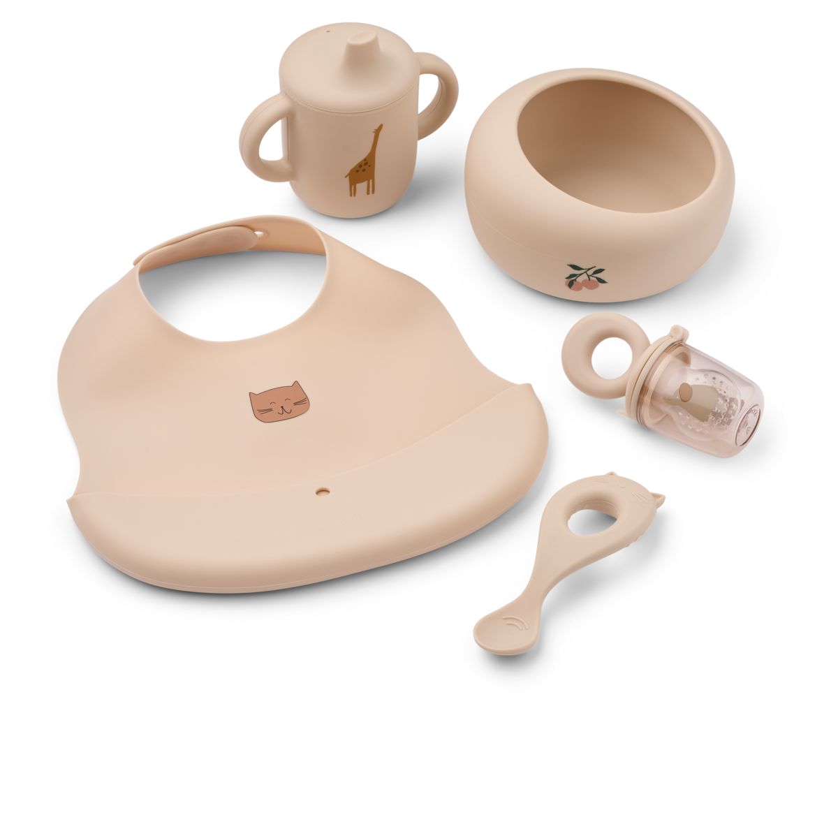 Liewood Set de Repas pour Bébé MILEAH - Apple blossom - Ensemble de vaisselle