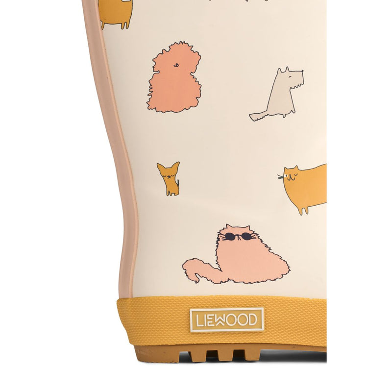 Liewood Bottes de Pluie Thermiques MASON - Cats and Dogs / Sandy - Bottes de thermique