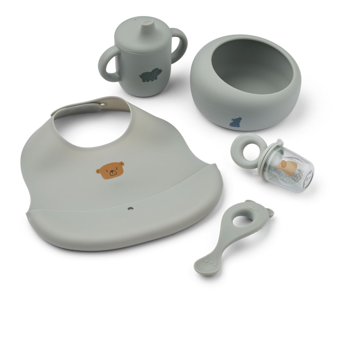 Liewood Set de Repas pour Bébé MILEAH - Dove blue - Ensemble de vaisselle