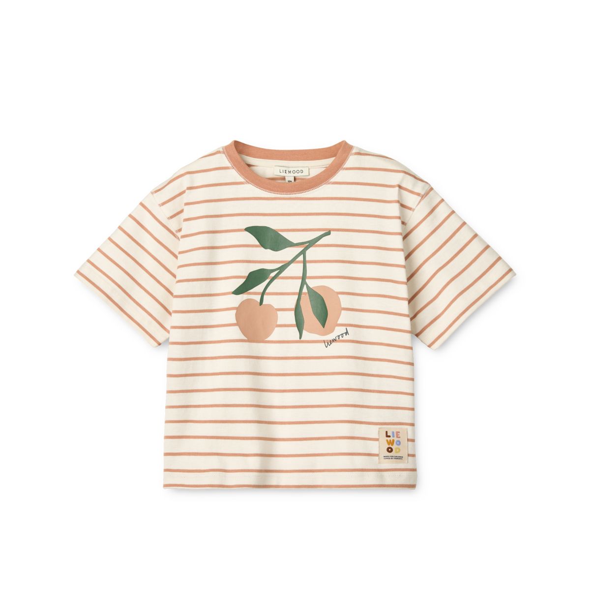 Liewood T-shirt à manches courtes rayé TYLER - Peach / Stripe tuscany rose / creme de la creme - T-shirt