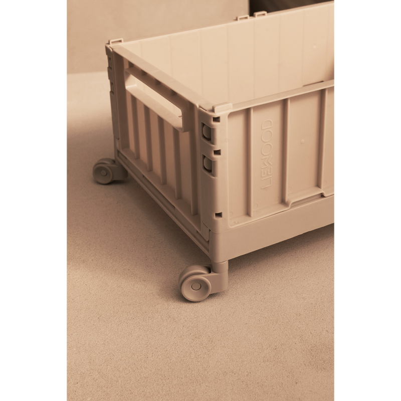 Liewood Boîte de Rangement WESTON Taille M avec Roulettes - Sandy - Boîtes de rangement
