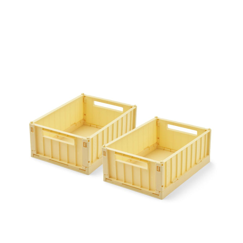 Liewood Lot de 2 boîtes de rangement taille S Weston - Lemonade - Boîtes de rangement