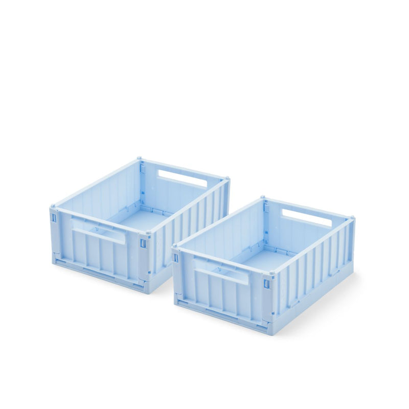 Liewood Lot de 2 boîtes de rangement taille S Weston - Pure sky - Boîtes de rangement