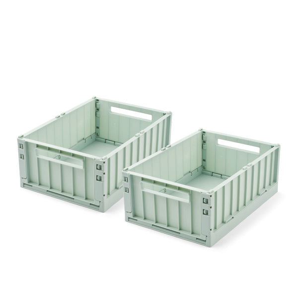Liewood Boîtes de Rangement WESTON Taille M, Lot de 2 - LIght Peppermint - Boîtes de rangement