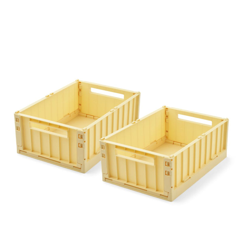 Liewood Boîtes de Rangement WESTON Taille M, Lot de 2 - Lemonade - Boîtes de rangement