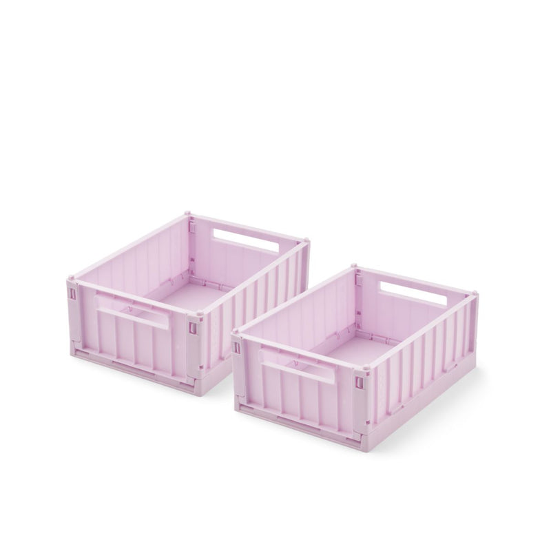 Liewood Lot de 2 boîtes de rangement taille S Weston - Light lavender - Boîtes de rangement