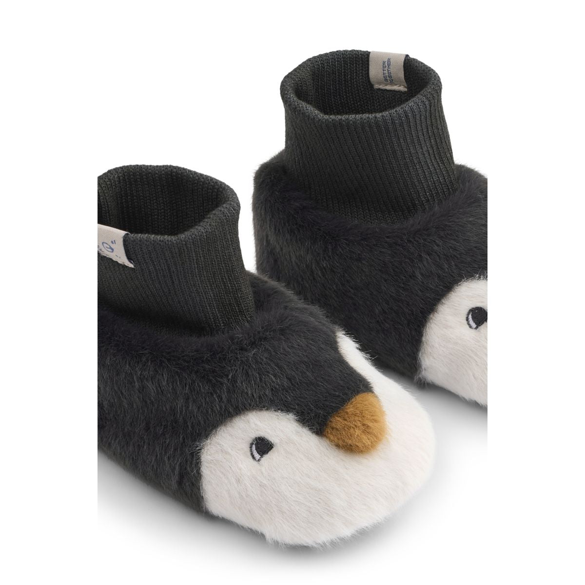 Liewood Chaussons Peluche Pingouin BETH - Sandy / Dark grey - Pantoufles
