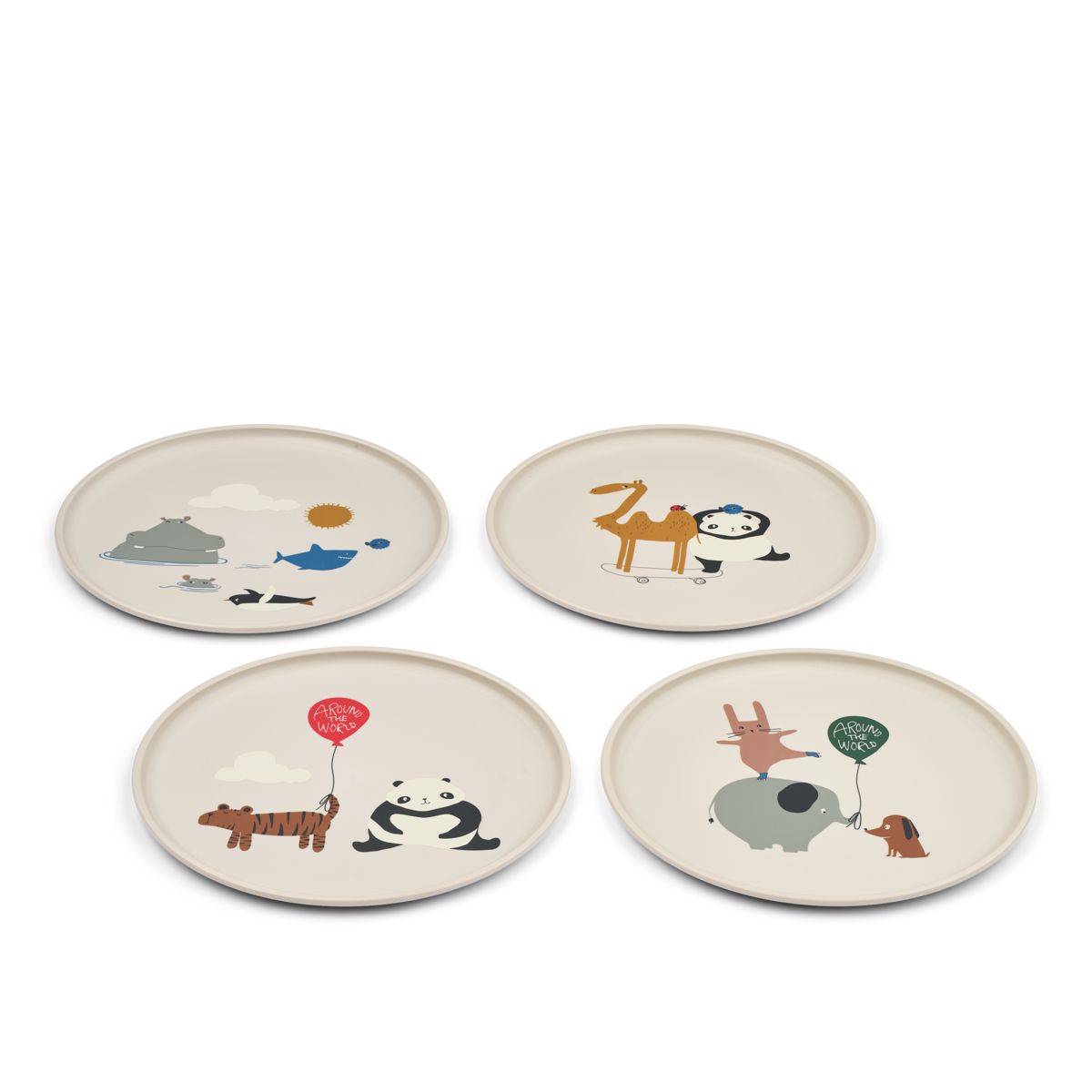 Assiettes REMCO, Lot de 4 - Around the world / Sandy