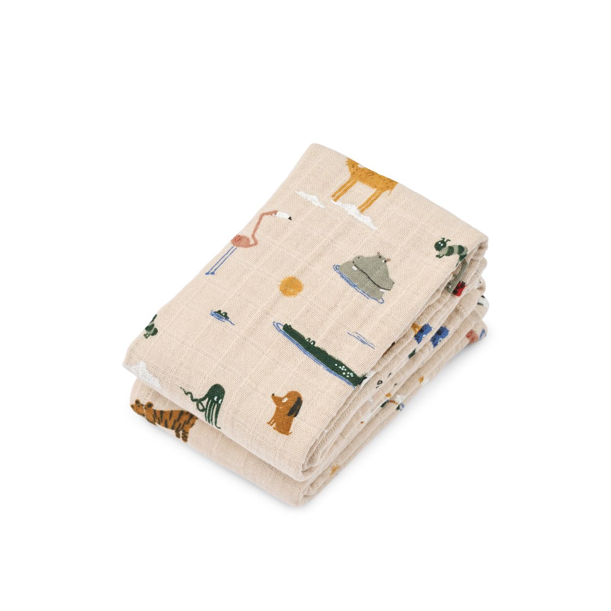 Langes en Mousseline LEWIS, Lot de 2 - Around the world / Sandy
