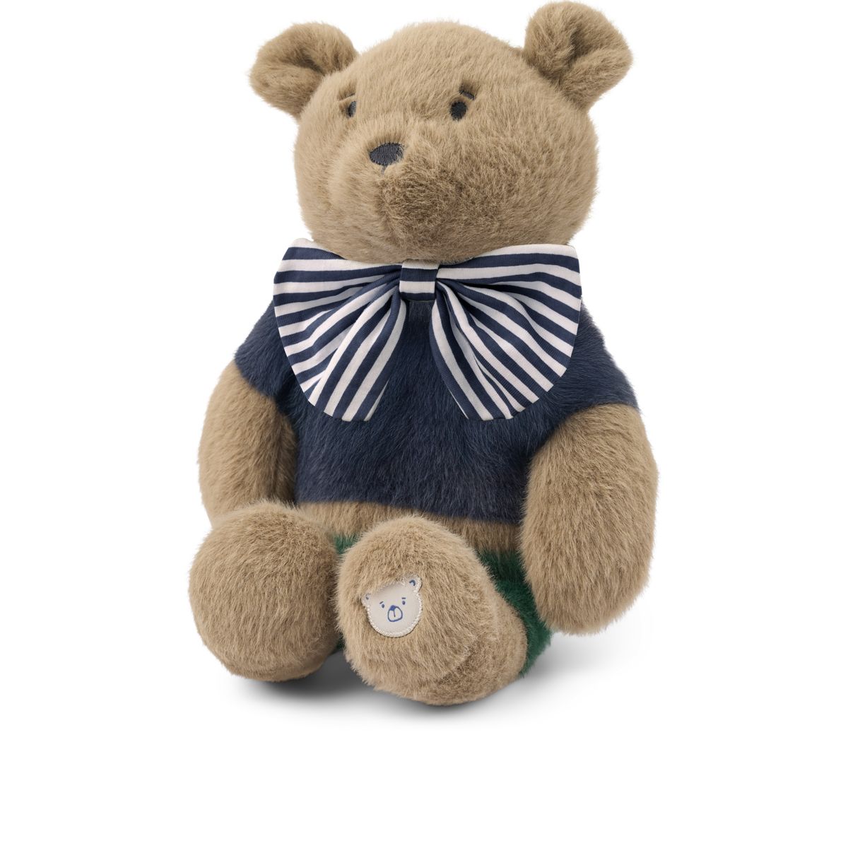 Liewood Ours en Peluche Célébration HUBERT - Dune / Blue stripe mix - Teddy