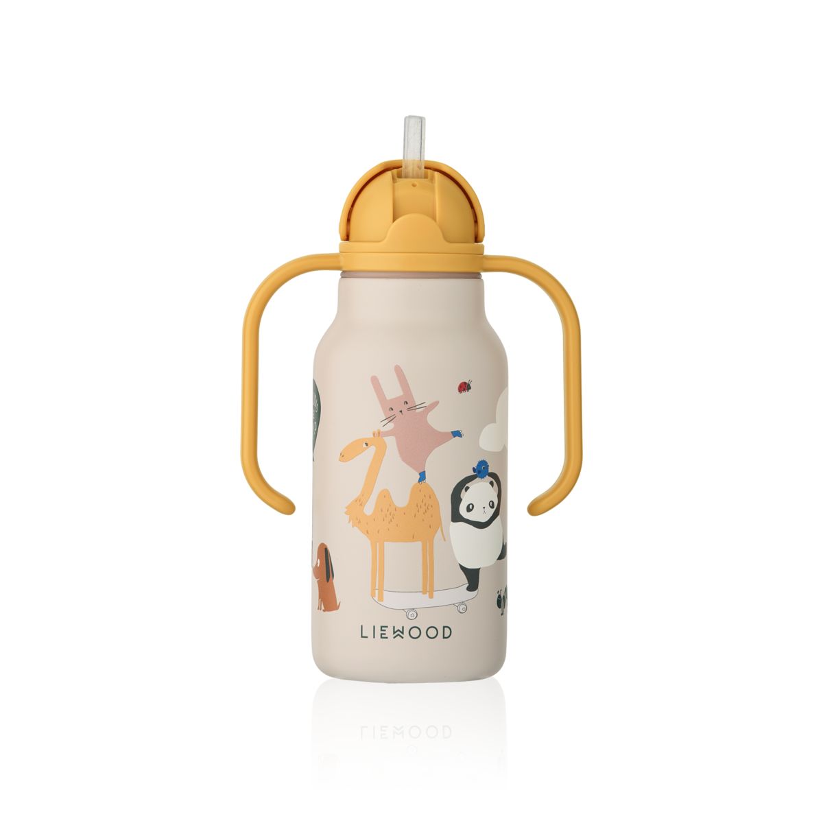 Liewood Bouteille à Imprimé KIMMIE 250 ml - Around the world / Sandy - Goude eau