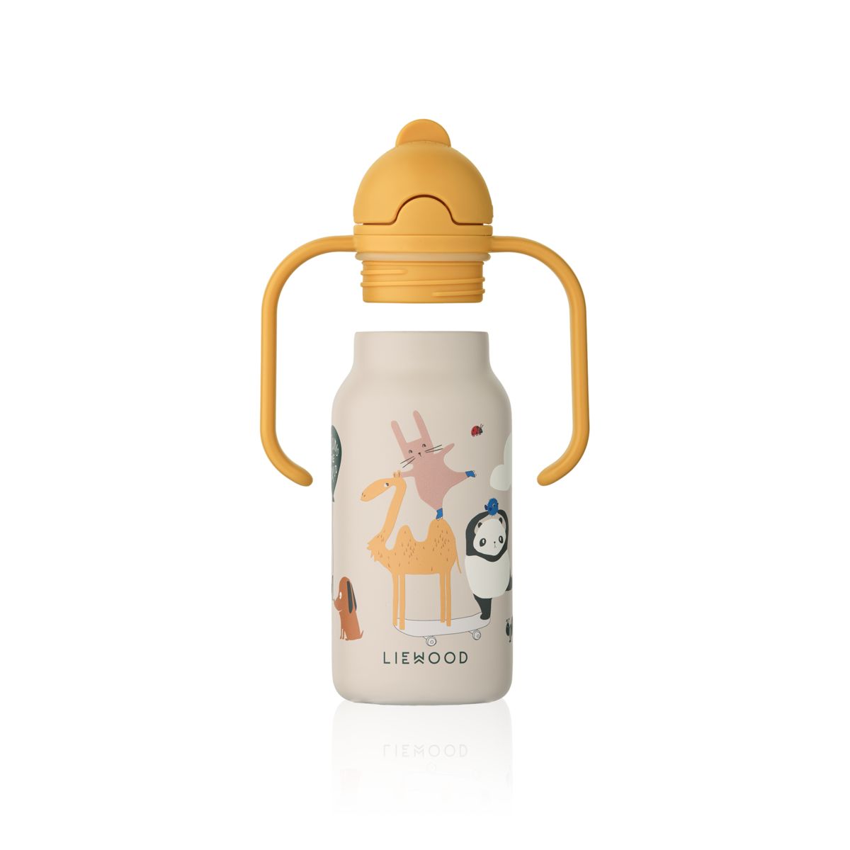 Liewood Bouteille à Imprimé KIMMIE 250 ml - Around the world / Sandy - Goude eau