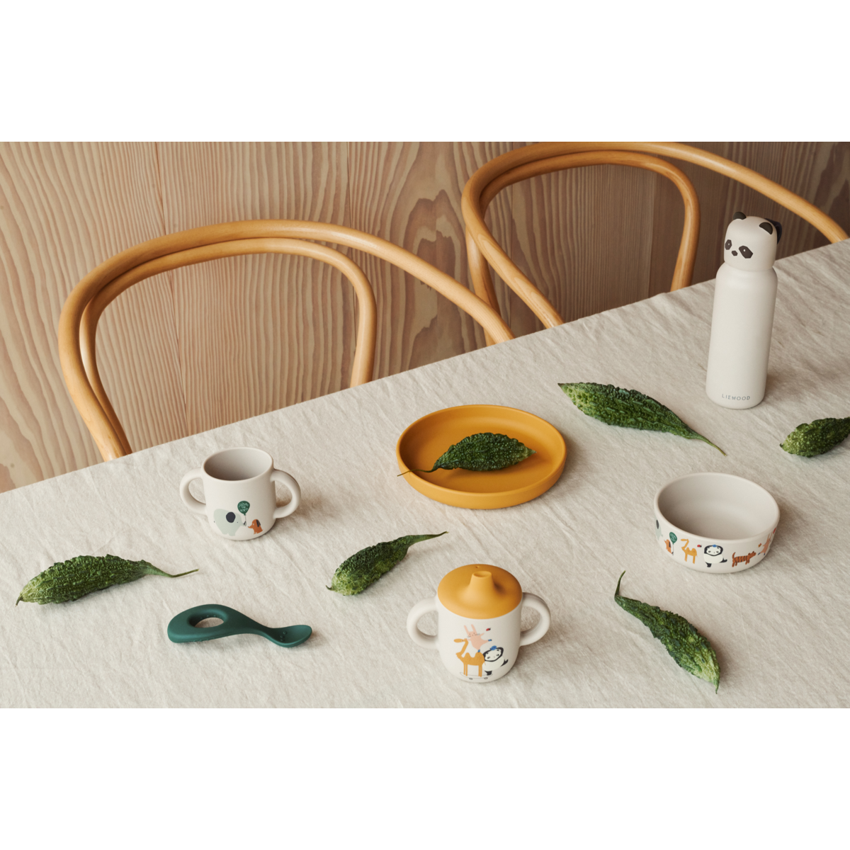 Set de Vaisselle en Silicone VIVI - Around the world / Sandy