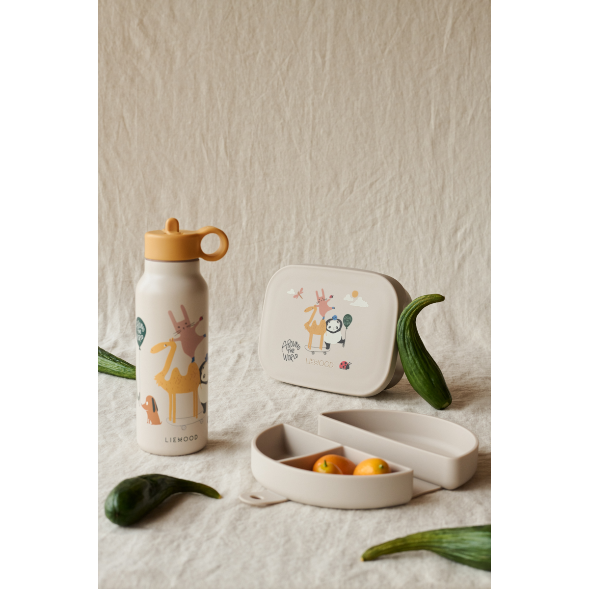 Liewood Boîte à Déjeuner ARTHUR - Around the world / Sandy - Boîte à goûter