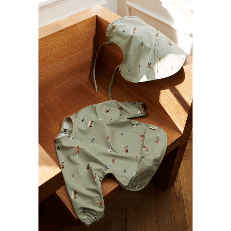 Liewood Bavoir Lai - Vehicles/dove blue mix - Bavoir