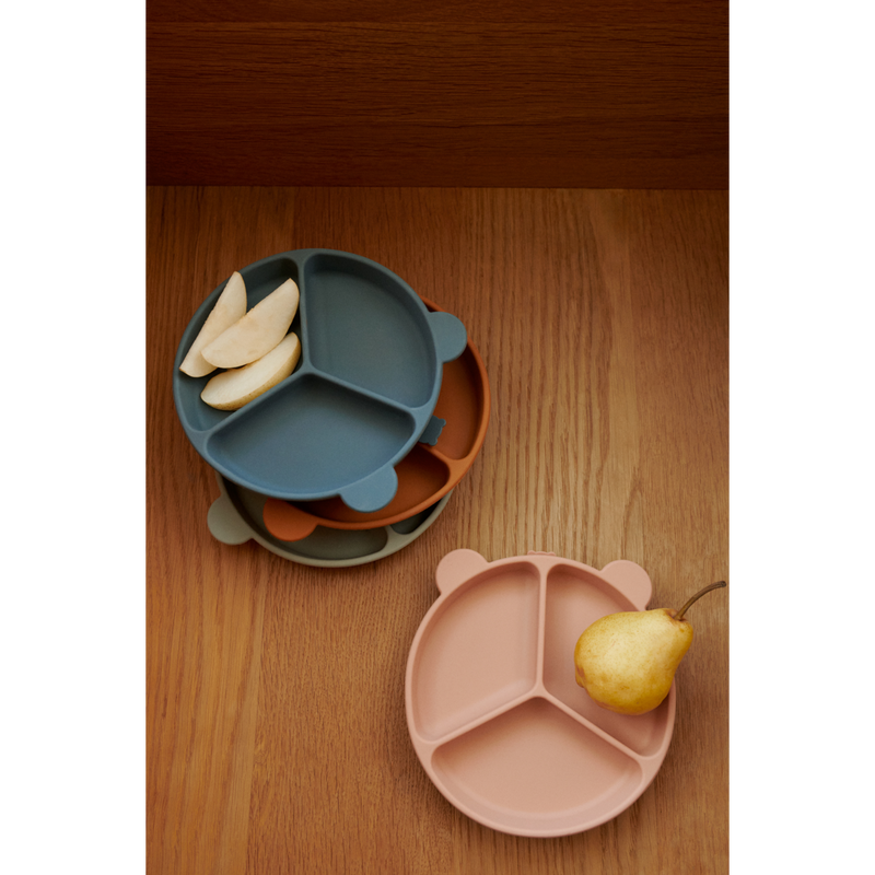 Liewood Lot de 2 assiettes à compartiment Stacy - Mustard / tuscany rose mix - Assiettes