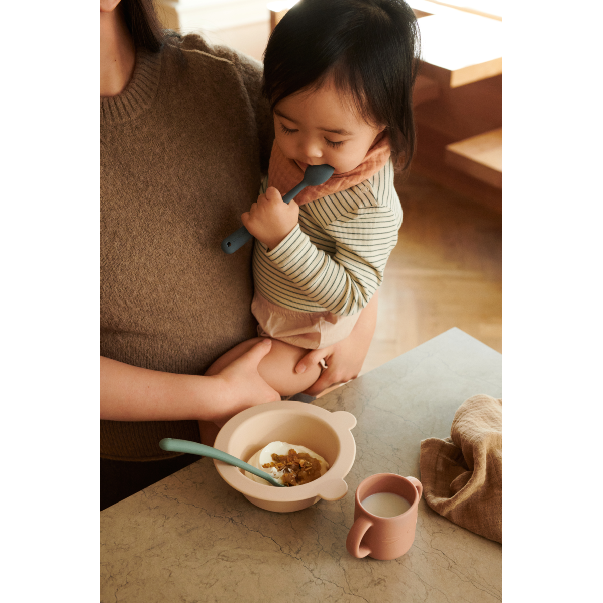 Liewood Lot de 4 cuillères Siv - Blue multi mix - Couverts