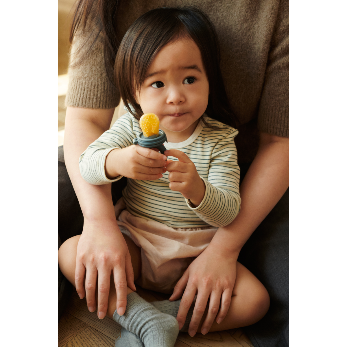 Liewood Lot de 2 tétines alimentaires Miranda - Whale blue / Dove blue - Tétine grignoteuse