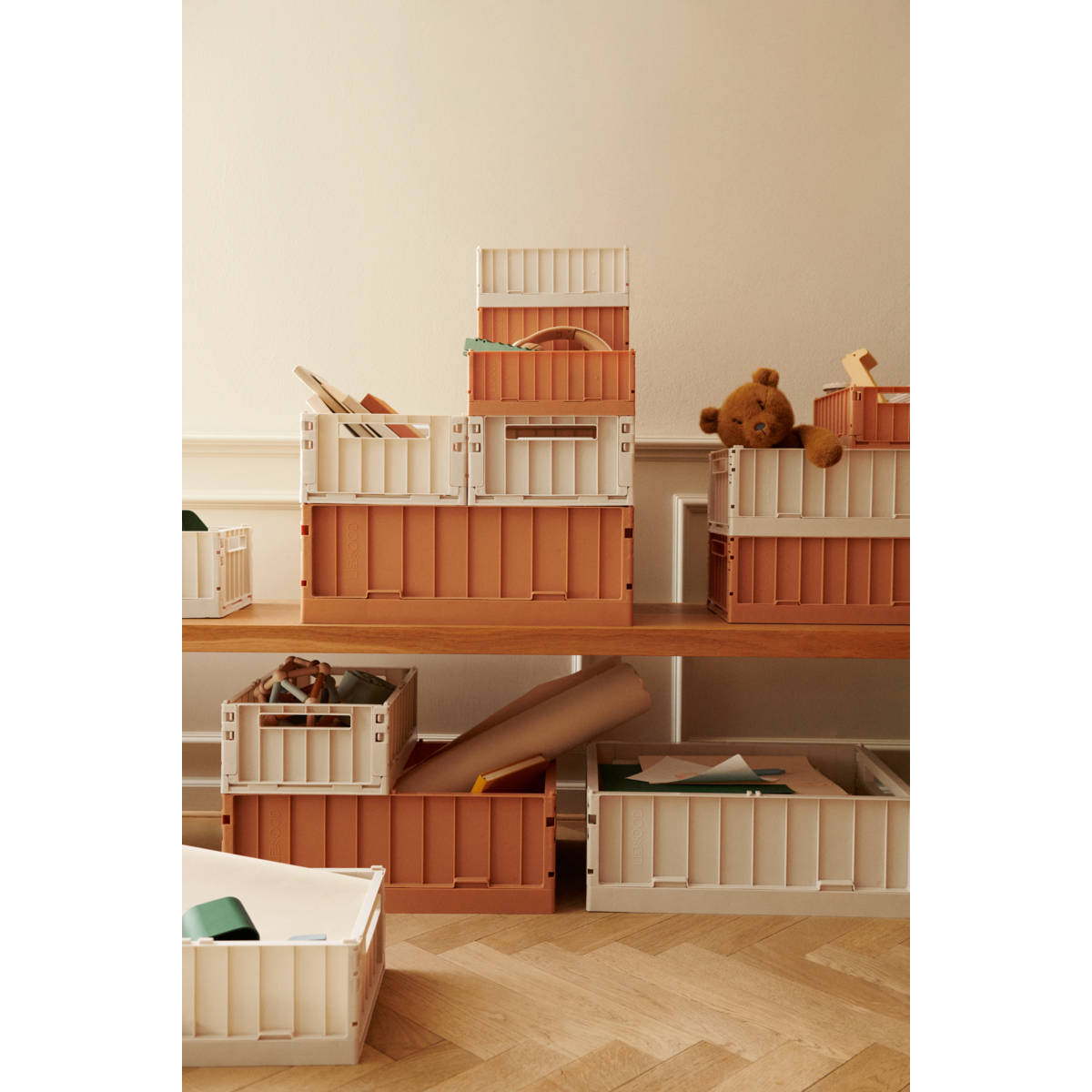 Liewood WESTON Medium Storage Box 2-Pack - Tuscany rose - STORAGE BOX