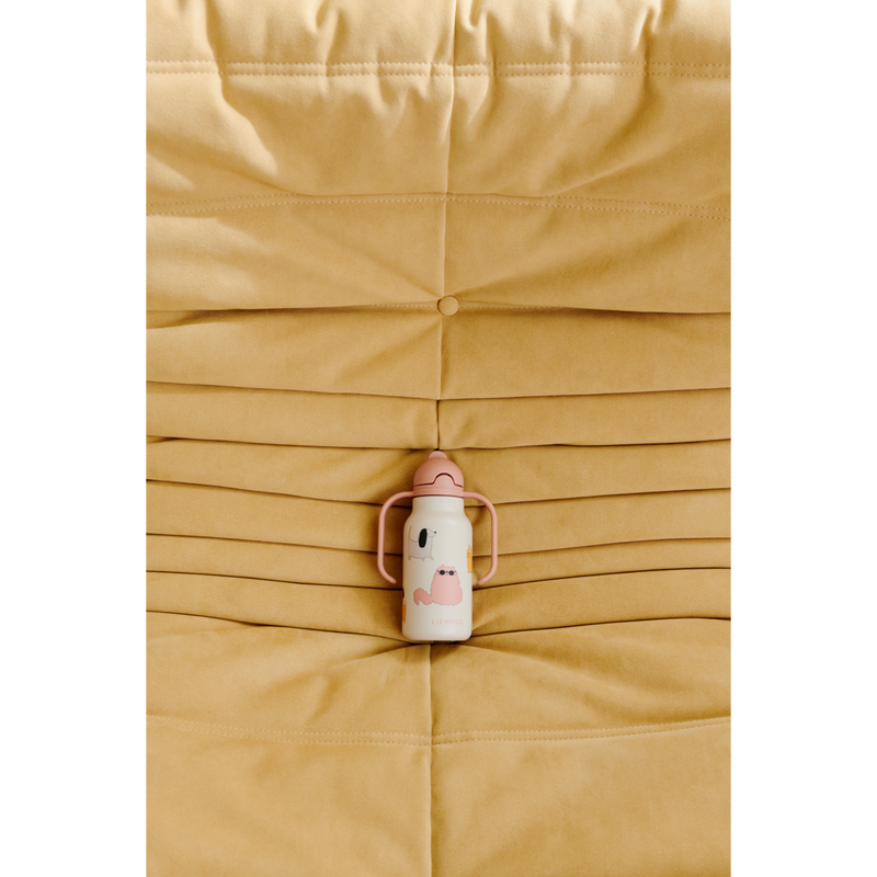Liewood Bouteille à Imprimé KIMMIE 250 ml - Cats and Dogs / Sandy - Goude eau