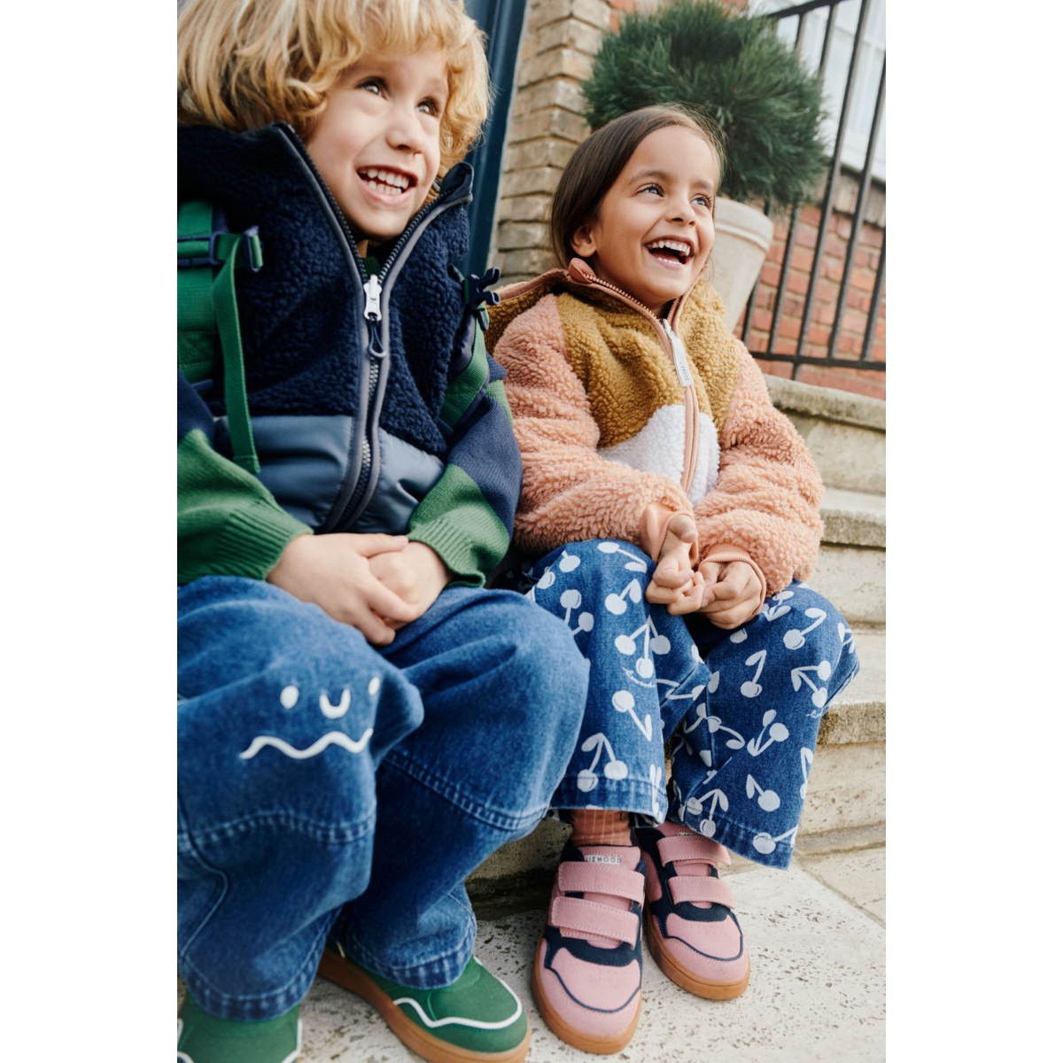 Liewood Veste Polaire Réversible DIANA - Whale blue multi mix - Weste