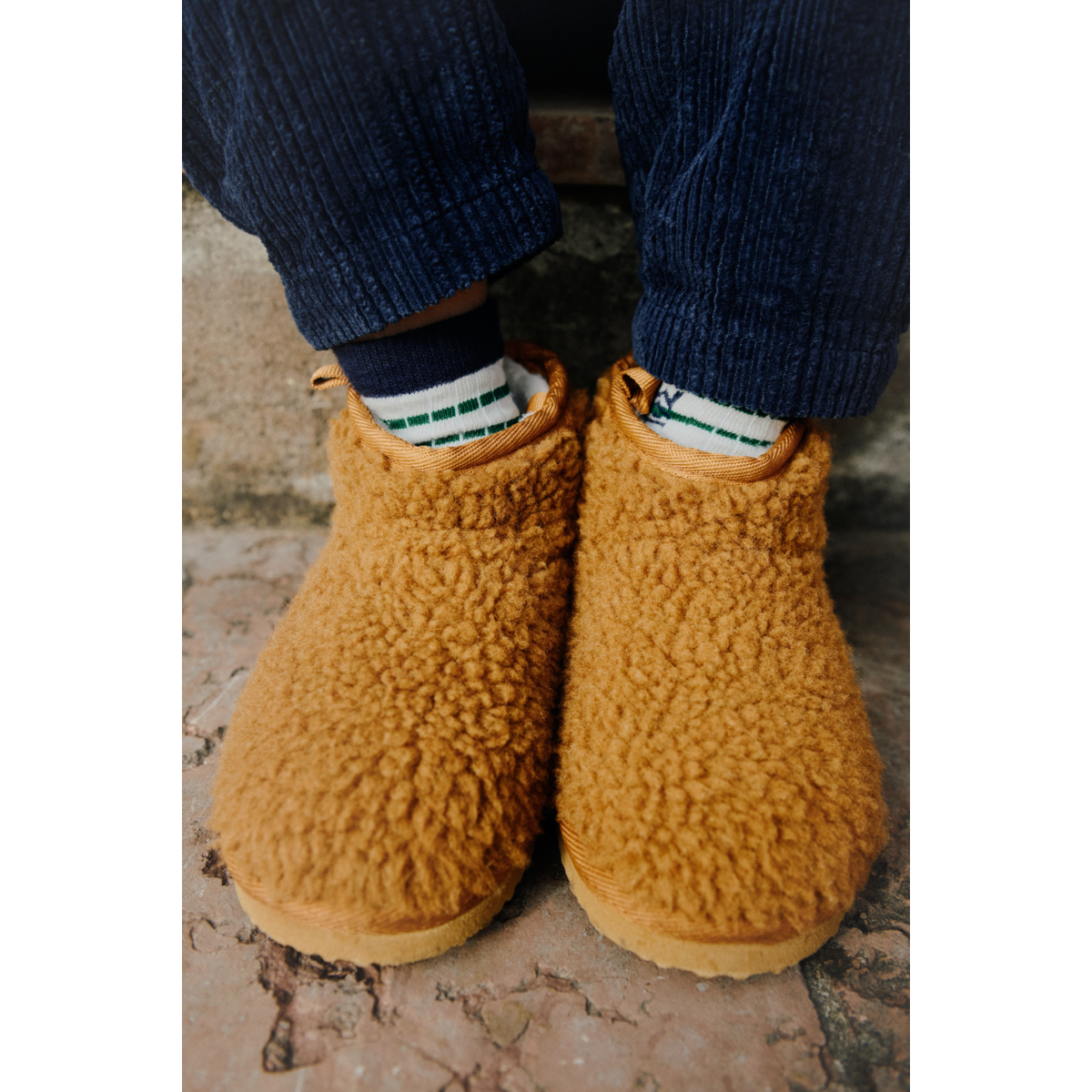 Chaussons en Polaire ALBAN - Golden caramel
