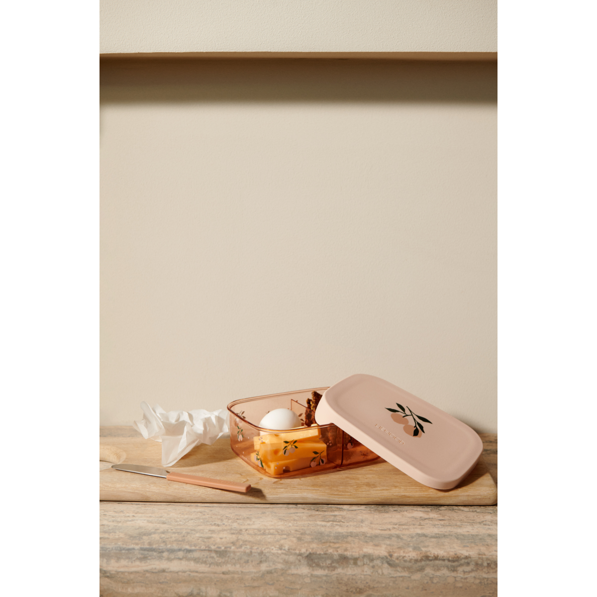 Liewood Boîte à Déjeuner ARTHUR en Tritan - Peach / Sea shell - Boîte à goûter