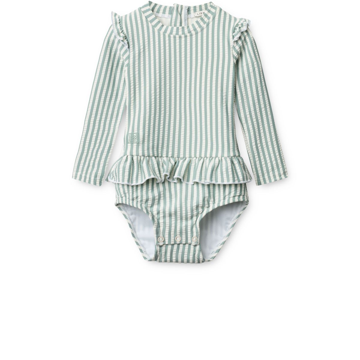 Liewood Sille Seersucker Baby Swimsuit - Y/D stripe Peppermint / Creme de la creme - SWIMSUIT