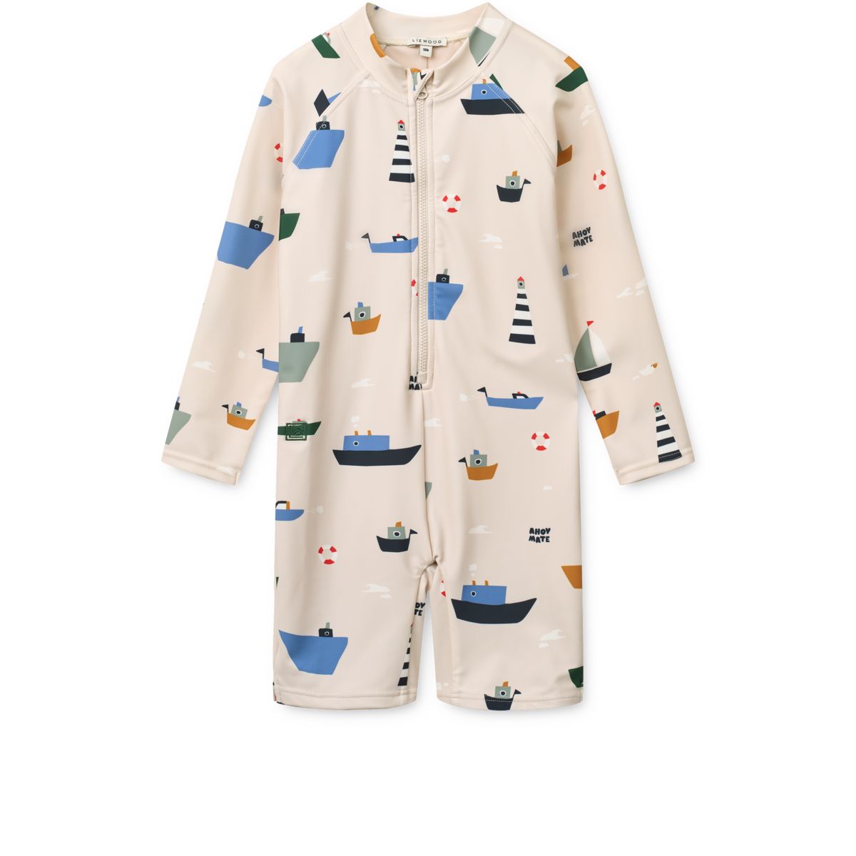 Liewood Max Long-sleeved Swim Jumpsuit - Sailing / Sandy - SWIMSUIT