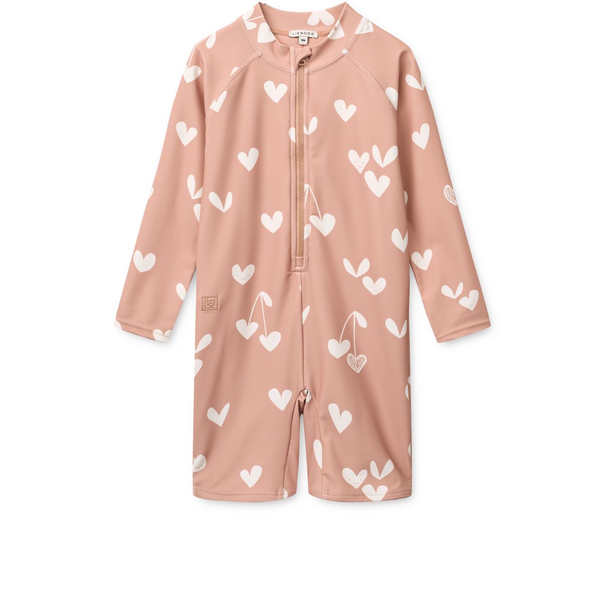 Liewood Max Long-sleeved Swim Jumpsuit - Sweethearts / Pale tuscany - SWIMSUIT