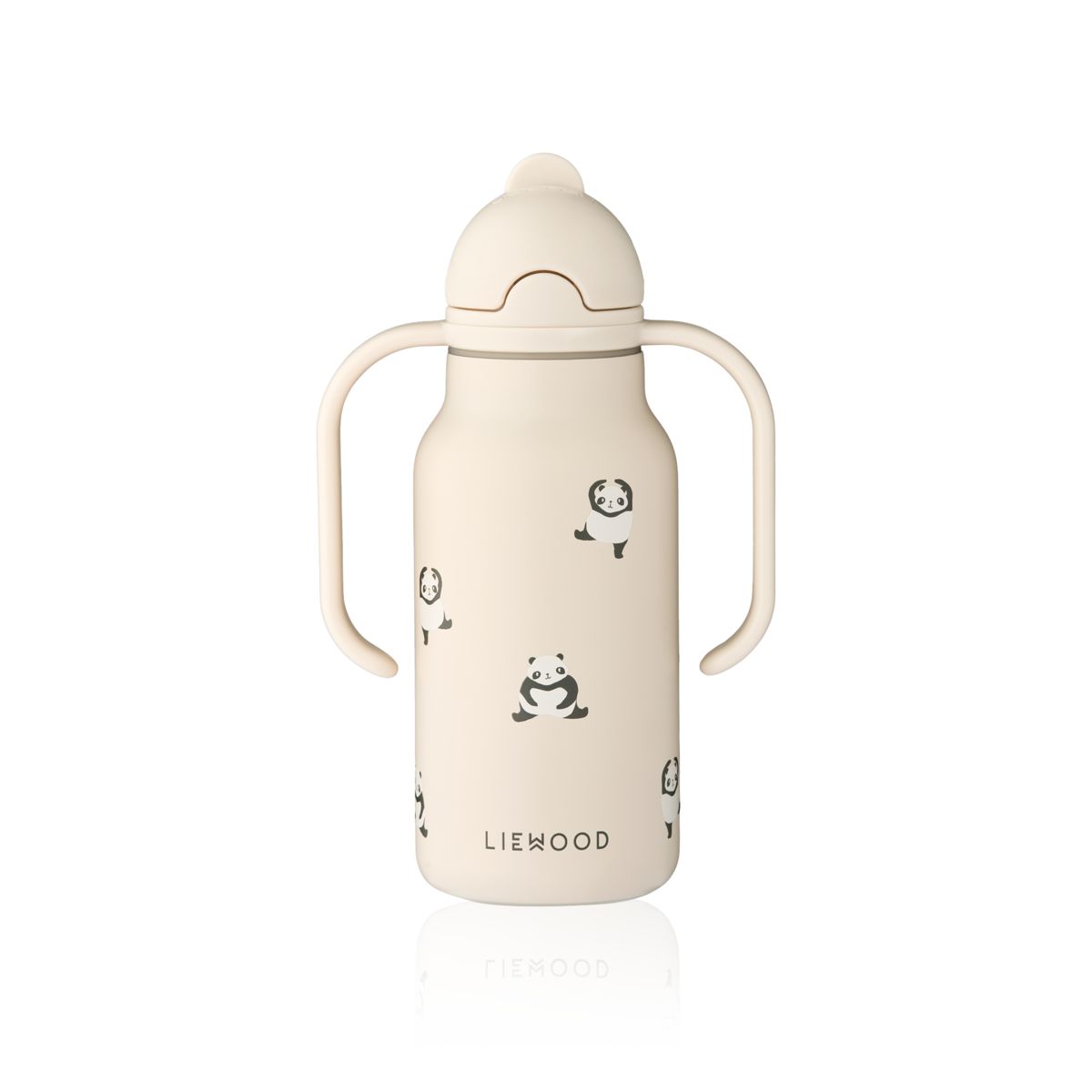 Liewood Kimmie Printed Bottle 250 Ml - Mini panda / Sandy - WATER BOTTLE